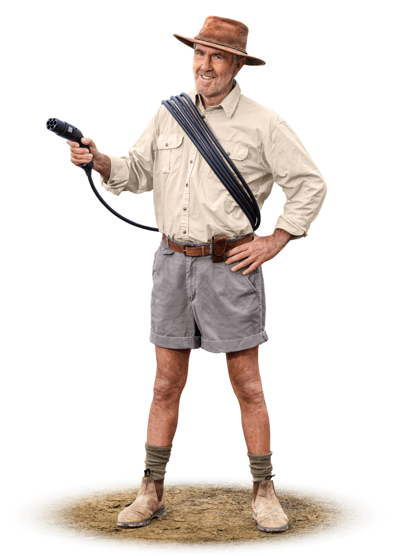 Russell Coight with Outlander PHEV Charging Cable